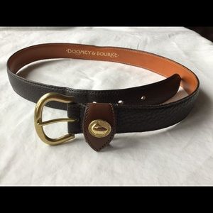 Dooney & Bourke Leather Belt DK Brown/Teak S